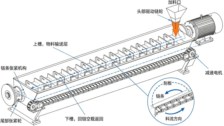 刮板輸送機工作原理圖